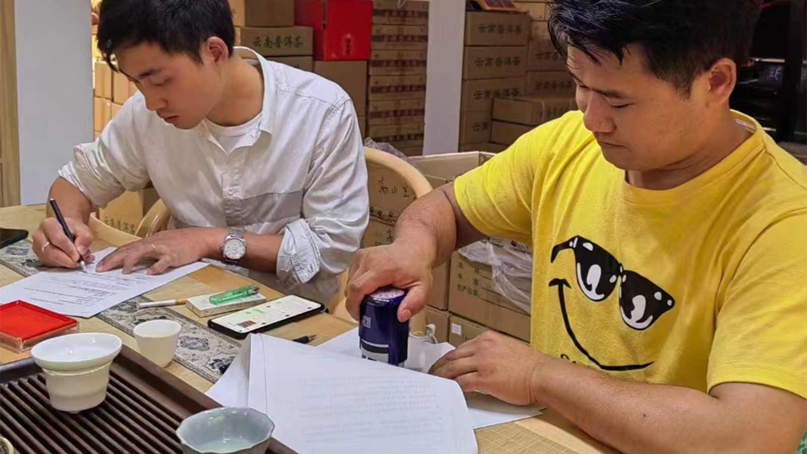 葉片情普洱茶批發供貨案例